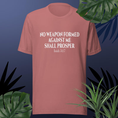 F&H Christian No Weapon Formed Against Me Shall Prosper T-Shirt
