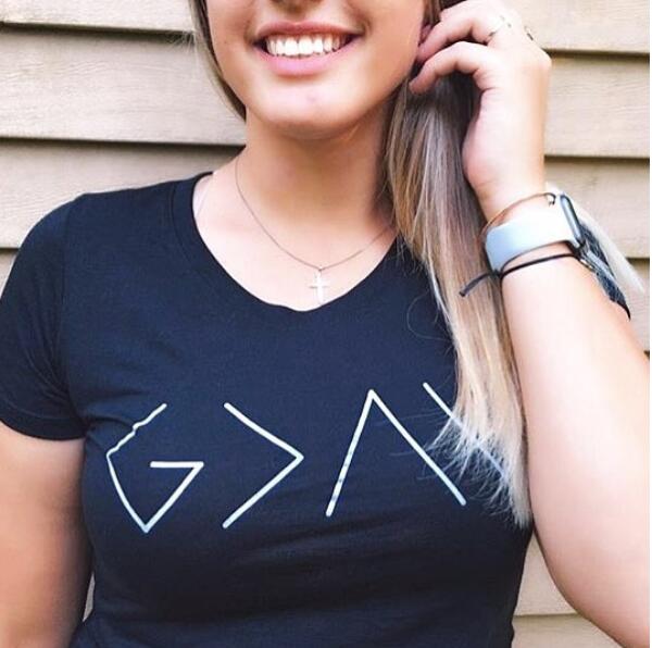 God Is Greater than The Highs and Lows Womens T-Shirt Short Sleeve