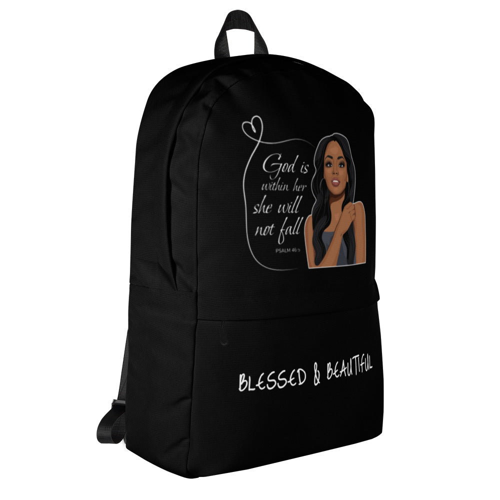 F&H Christian God is Within Her Blessed & Beautiful Backpack