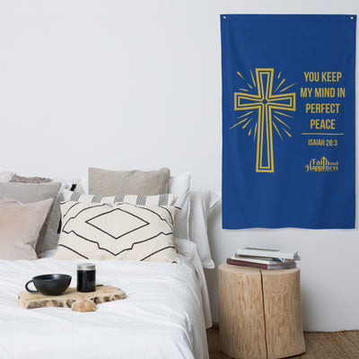 F&H Christian You Keep My Mind in Perfect Peace Flag - Faith and Happiness Store