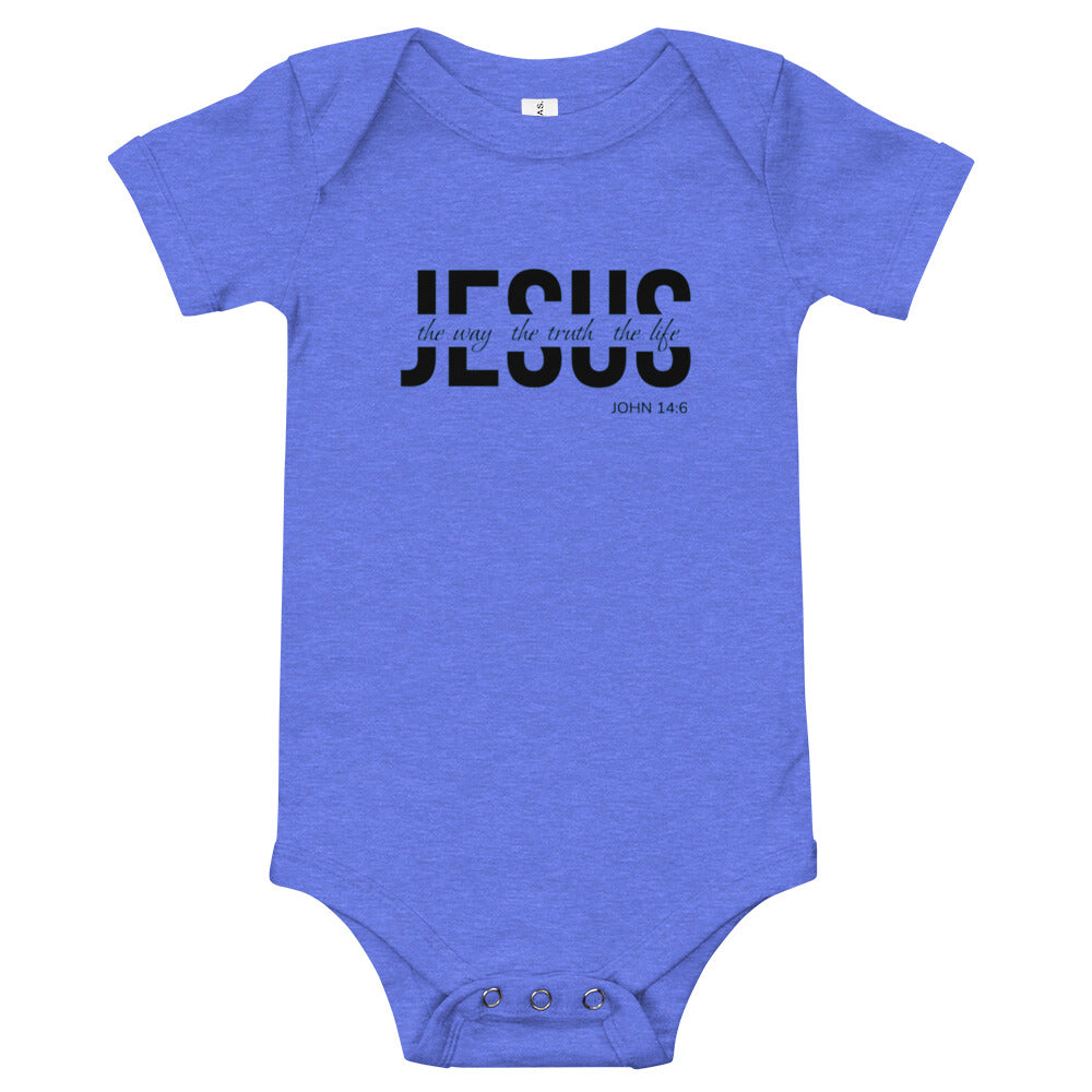 F&H Christian Jesus Baby short sleeve one piece - Faith and Happiness Store