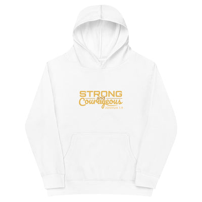 F&H Christian Strong and Courageous Boy's fleece hoodie - Faith and Happiness Store