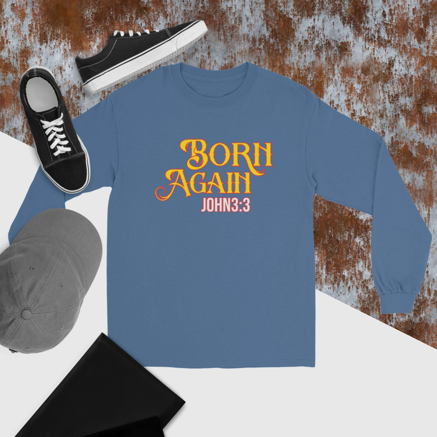 F&H Christian Born Again Men’s Long Sleeve Shirt