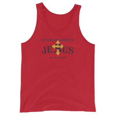 F&H Christian My Life Belong to Jesus Men's Tank Top - Faith and Happiness Store
