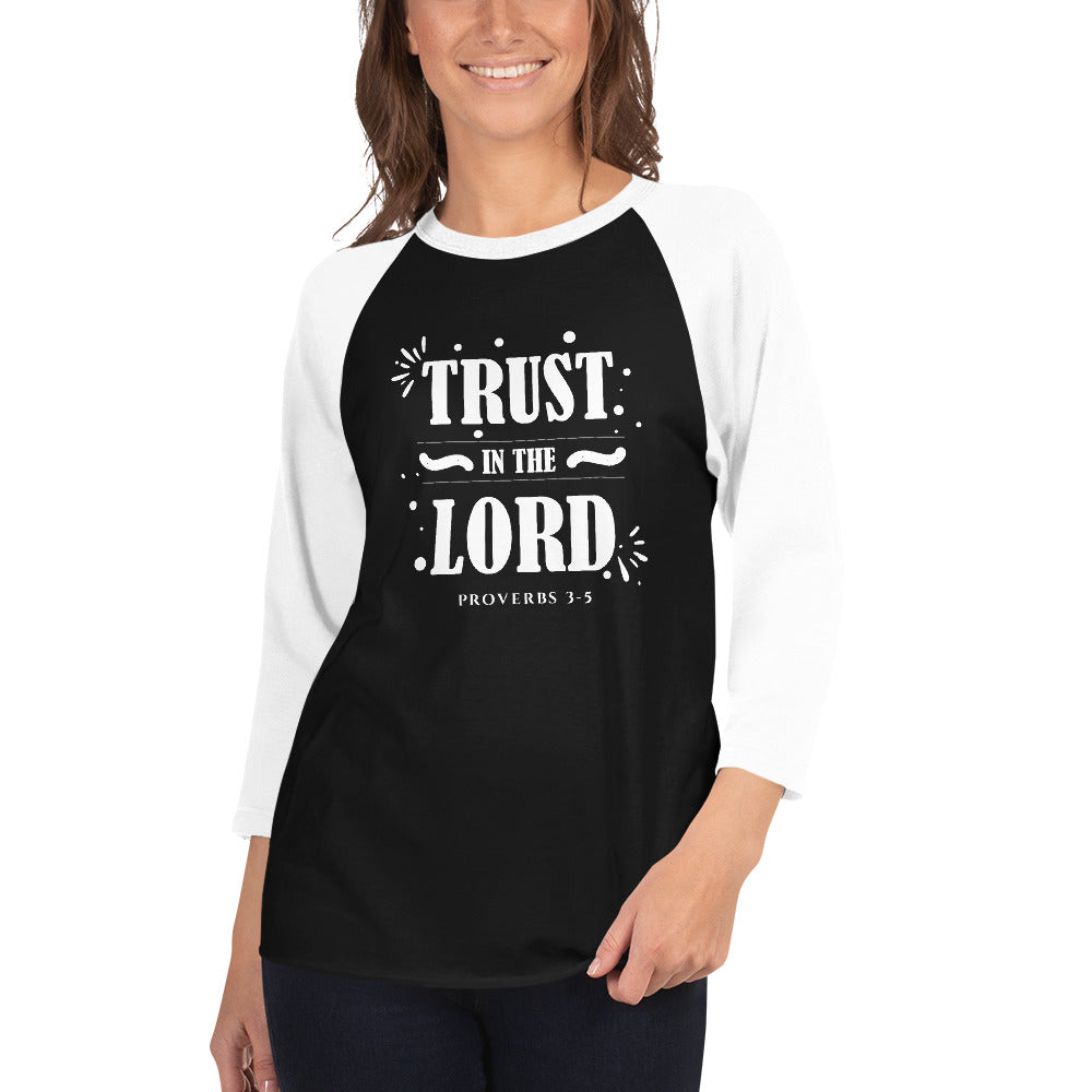 F&H Christian Trust in the Lord 3/4 sleeve raglan shirt