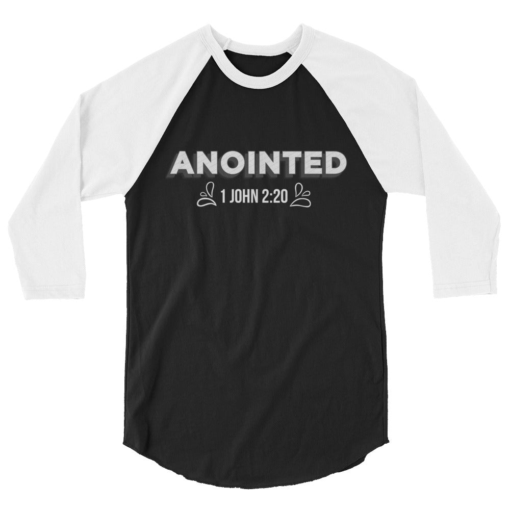 F&H Christian Anointed Womens 3/4 sleeve raglan shirt