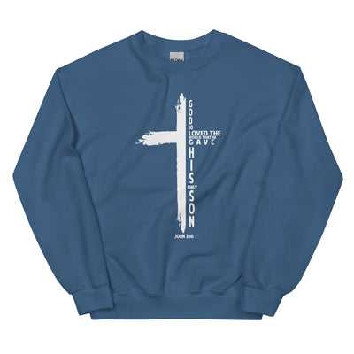F&H Christian Cross John 3:16 Mens Sweatshirt