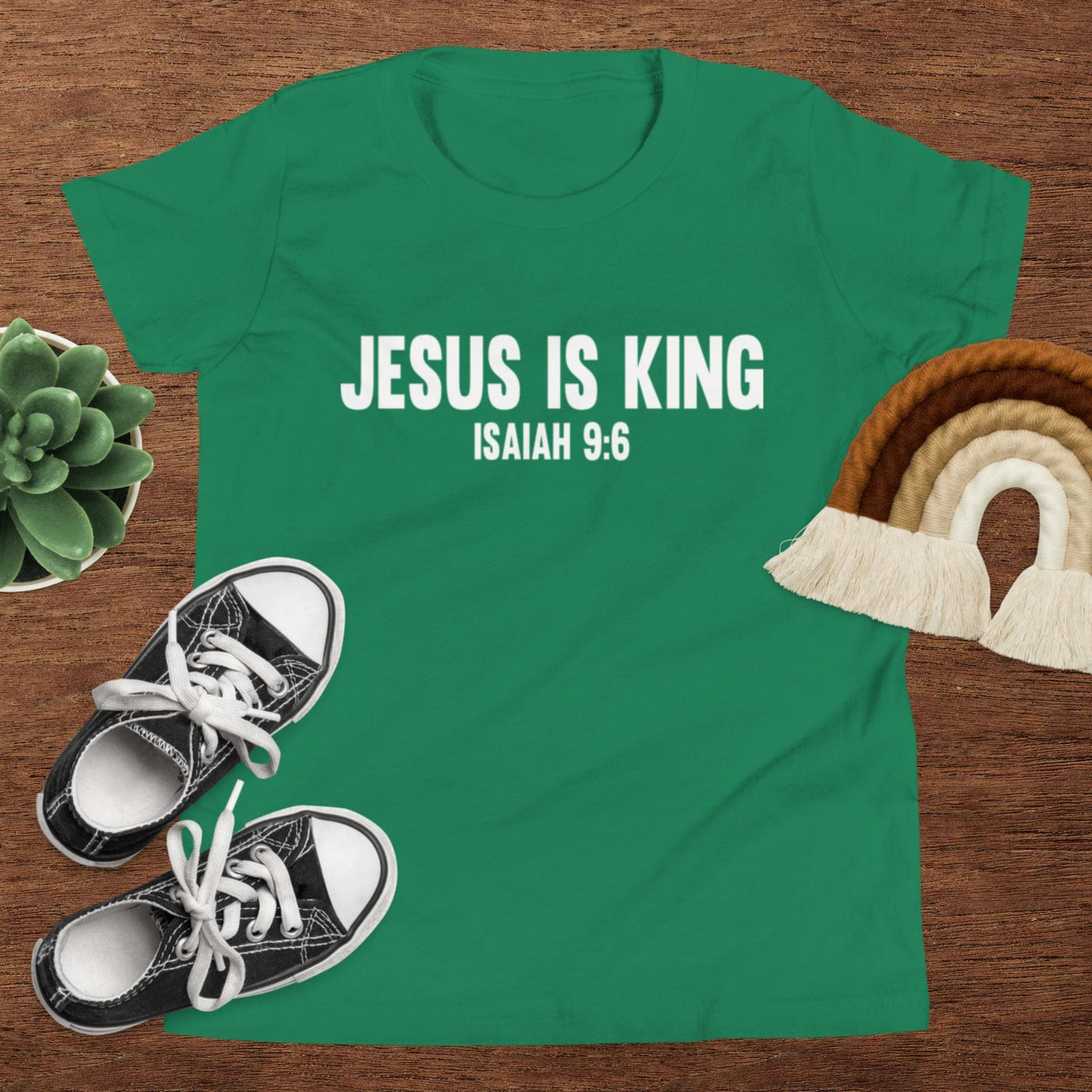 F&H Christian Jesus Is King Youth Short Sleeve T-Shirt