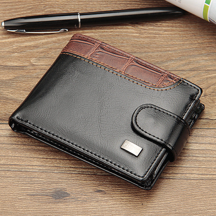 Casual men's wallet cross section wallet