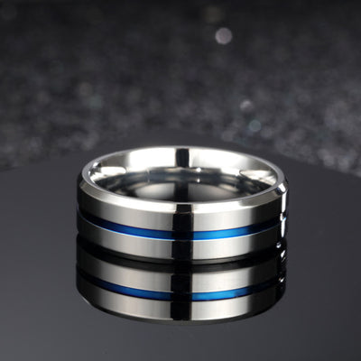 Titanium Steel Ring 8MM Men's Ring