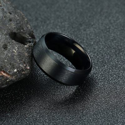 Simple ring titanium steel ring