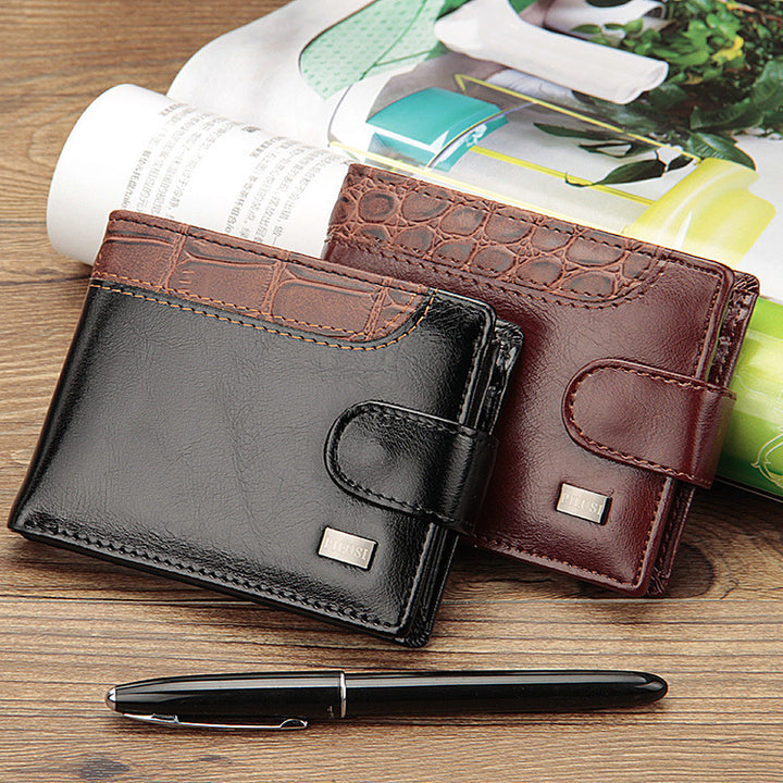Casual men's wallet cross section wallet