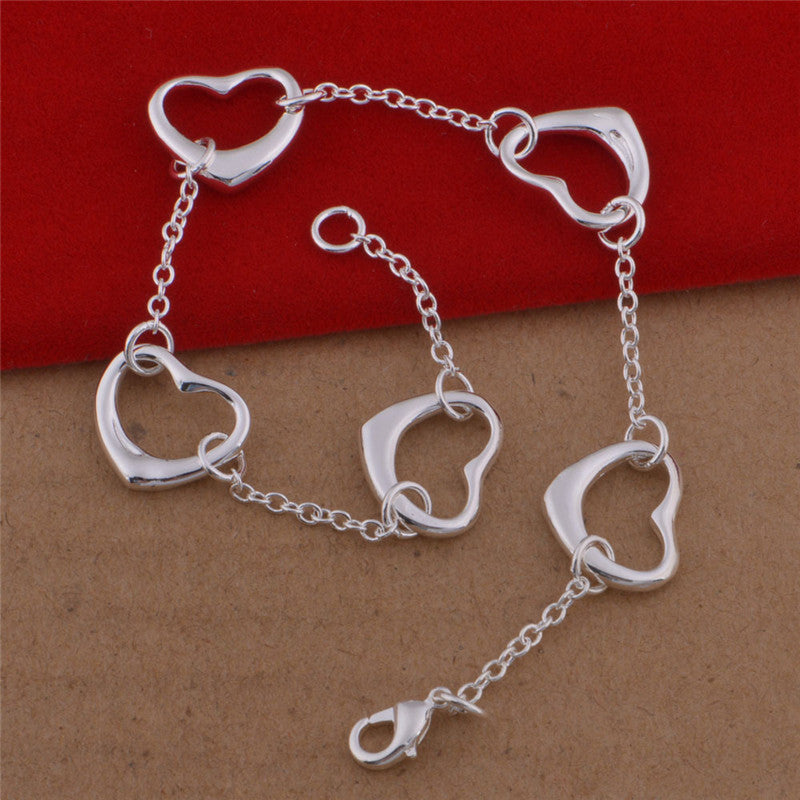 Sterling Silver Plated Necklace Bracelet Earring Jewelry