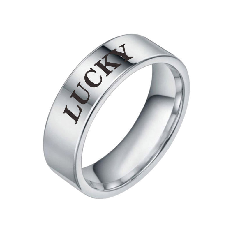 Teen Inspirational Ring Titanium Steel Ring