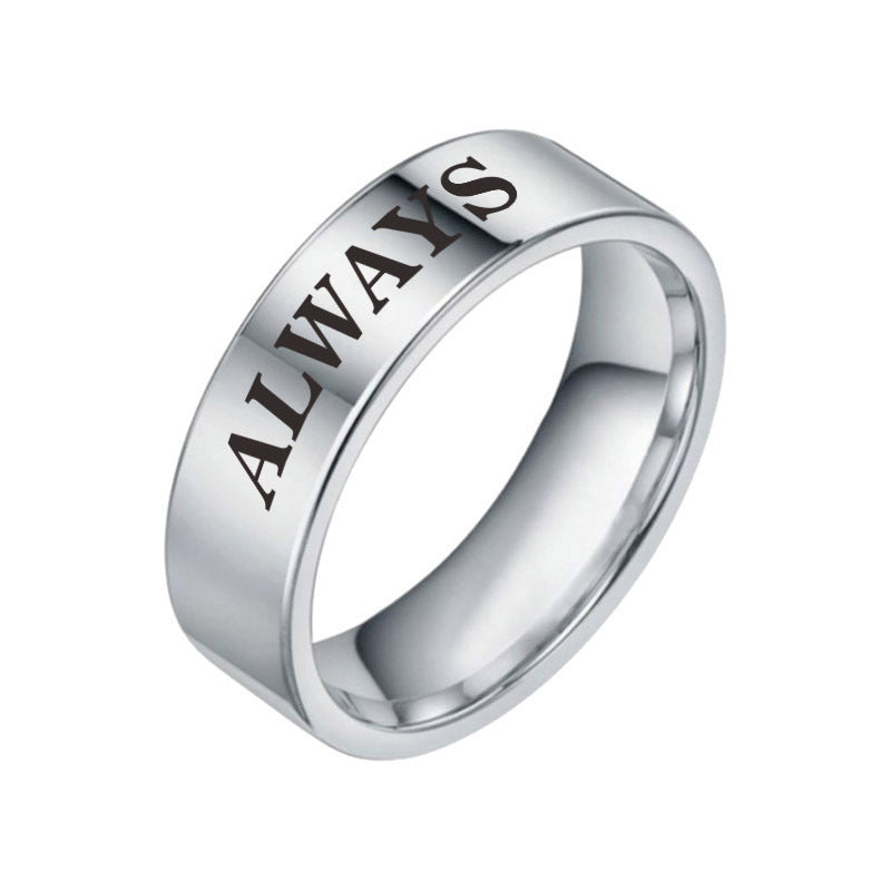 Teen Inspirational Ring Titanium Steel Ring