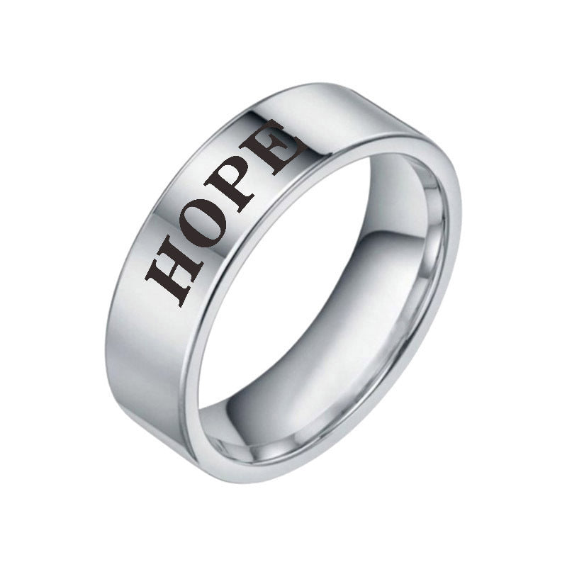 Teen Inspirational Ring Titanium Steel Ring