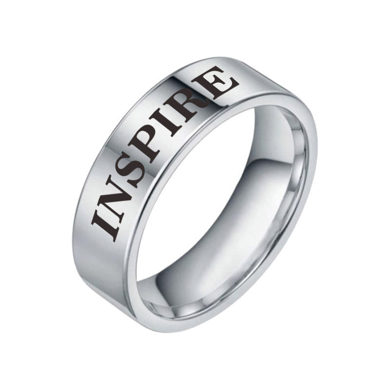 Teen Inspirational Ring Titanium Steel Ring