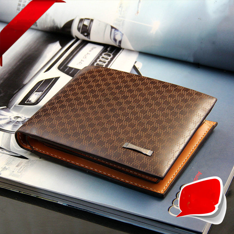 Short Casual Men's Wallet Plaid Fashion Multi Card Wallet
