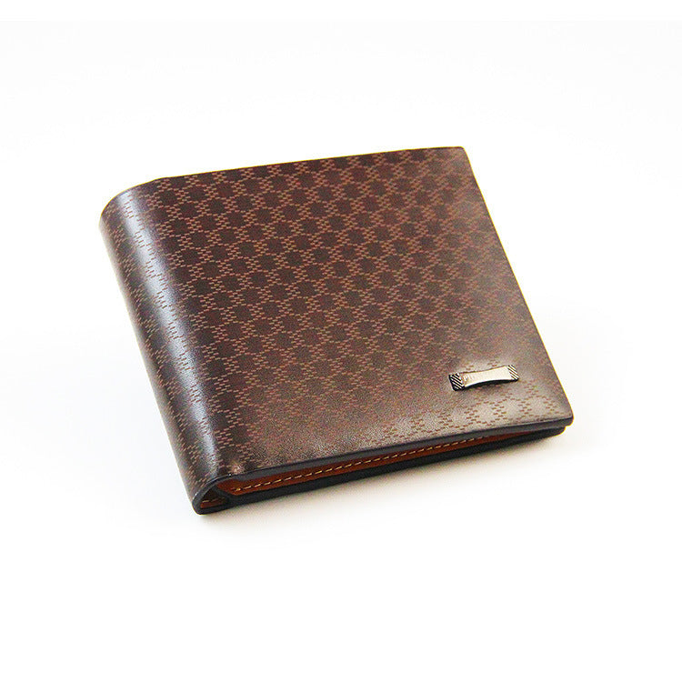 Short Casual Men's Wallet Plaid Fashion Multi Card Wallet