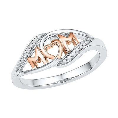 Electroplating 18k Gold Rose Gold Ring Love Mam Diamond Ring Ring