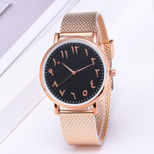 Fashion Creative Quartz Watches Couple Watches Digital Mesh Band Watches