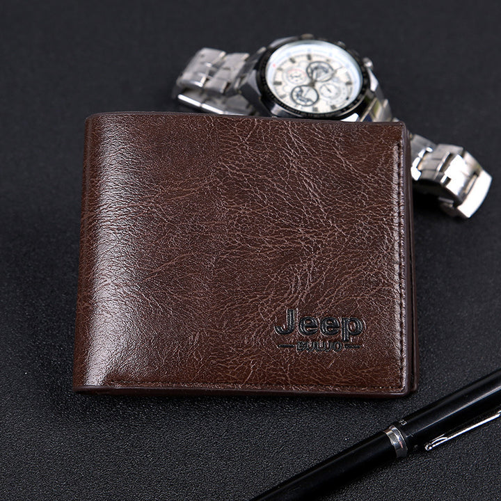 Men's beautiful 2-Fold Short Wallet