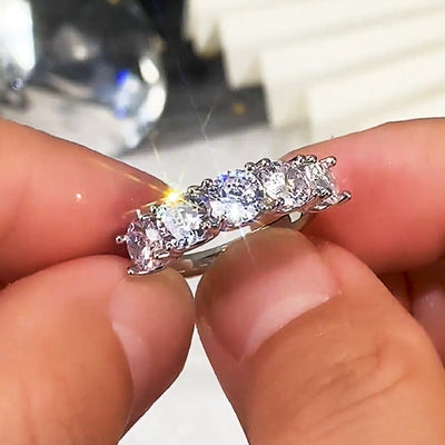 New Fashion Round Diamond Ring Zircon Ring