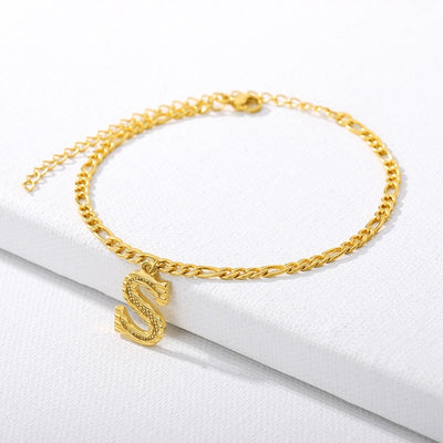 Initial Gold Letter Anklet Alphabet Pendants Jewelry