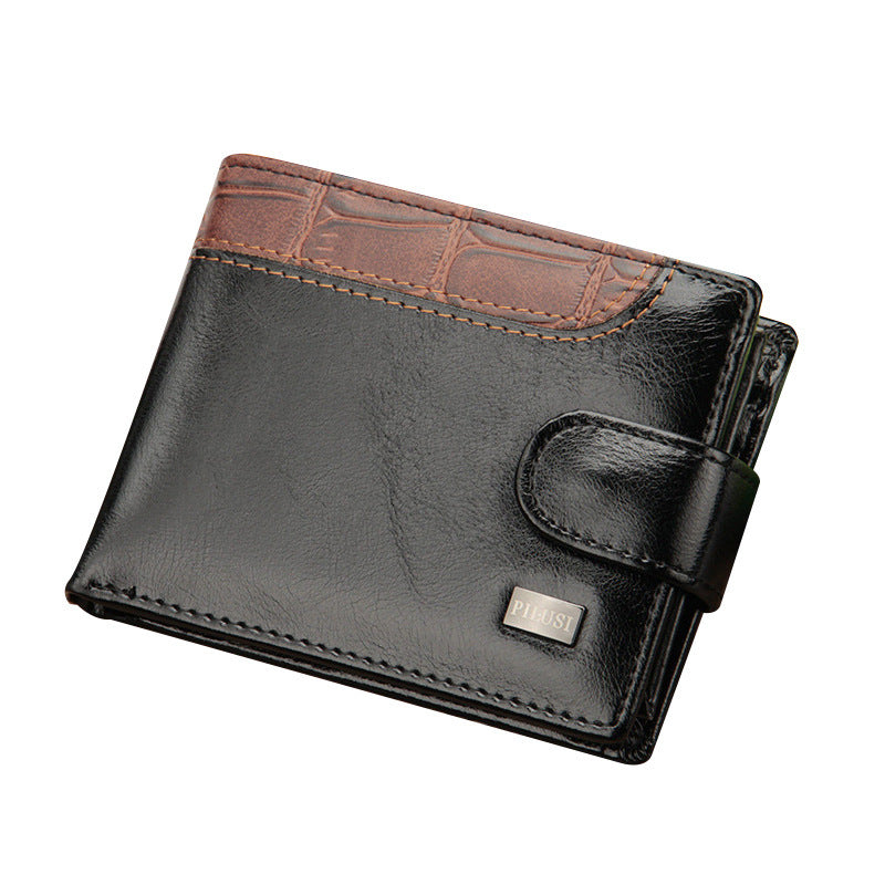 Casual men's wallet cross section wallet