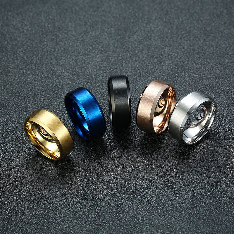 Simple ring titanium steel ring