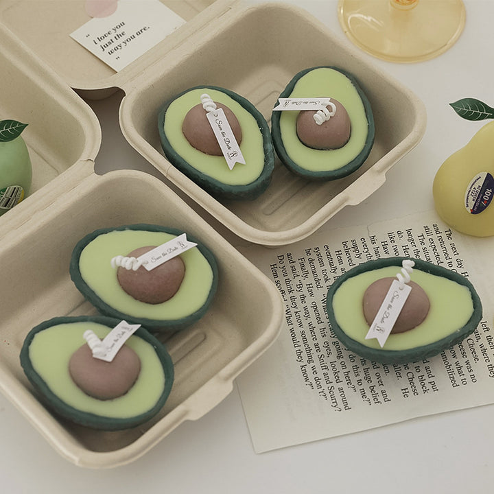 Diy Handmade Cute Avocado Scented Candles