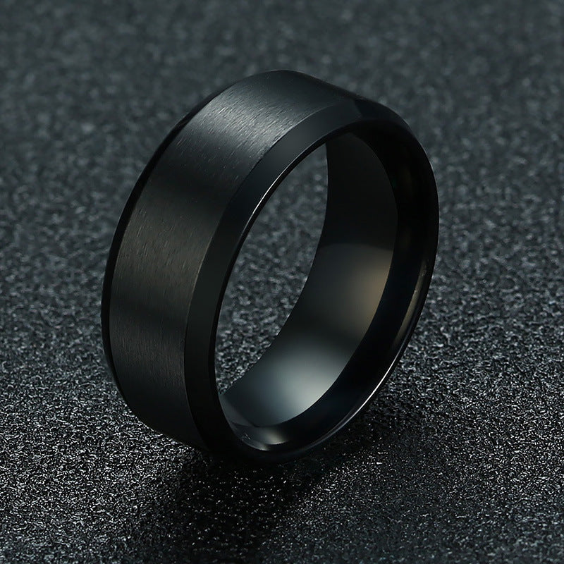 Simple ring titanium steel ring