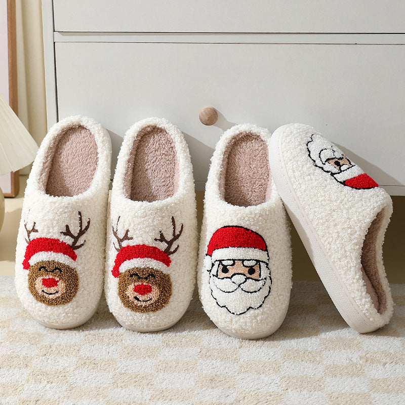 Christmas Home Slippers Santa Claus/GingerBreadman Cotton Slippers