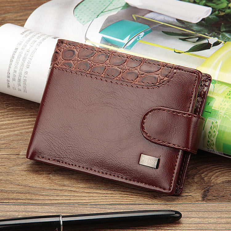 Casual men's wallet cross section wallet