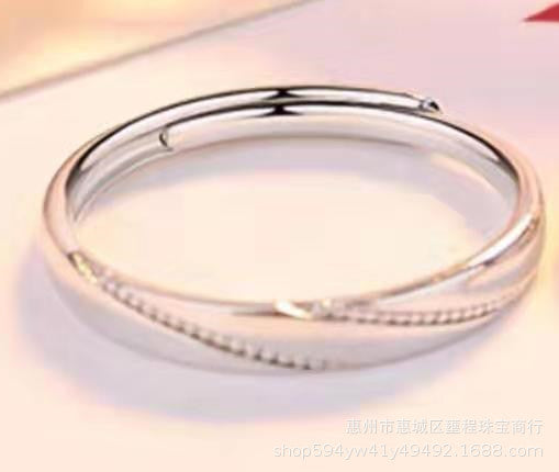 Sterling Silver Jewelry Couple Ring Female Wedding Ring Pair Ring