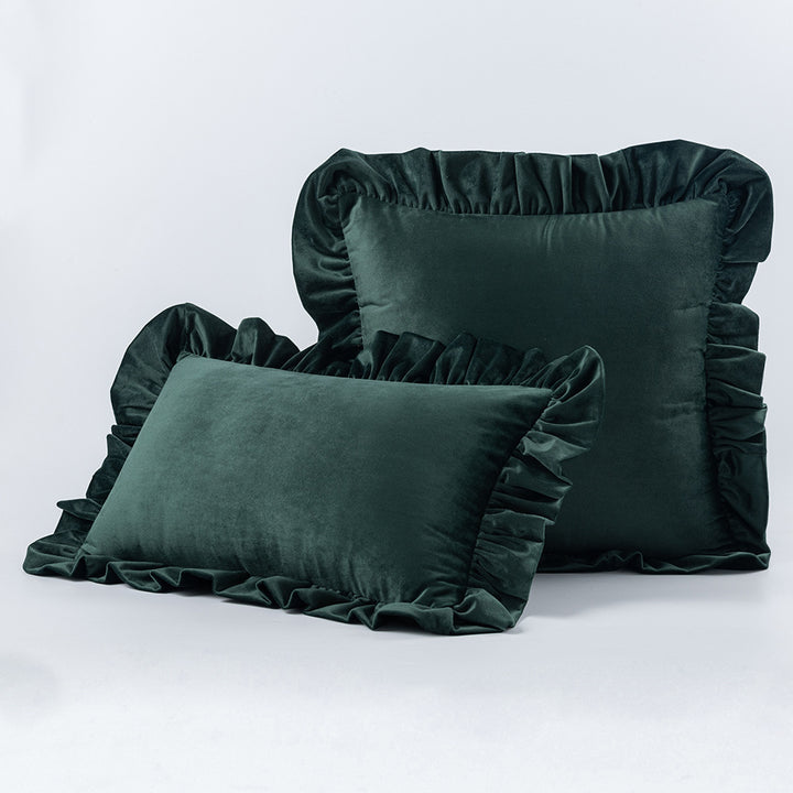 Nordic Velvet Lace Throw Pillows With Upholstered Living Room Sofa