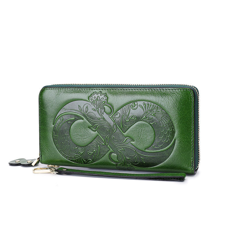 Genuine Leather Retro Cowhide Casual Womans Wallet