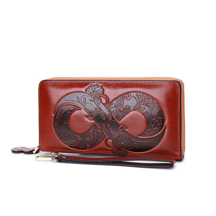 Genuine Leather Retro Cowhide Casual Womans Wallet