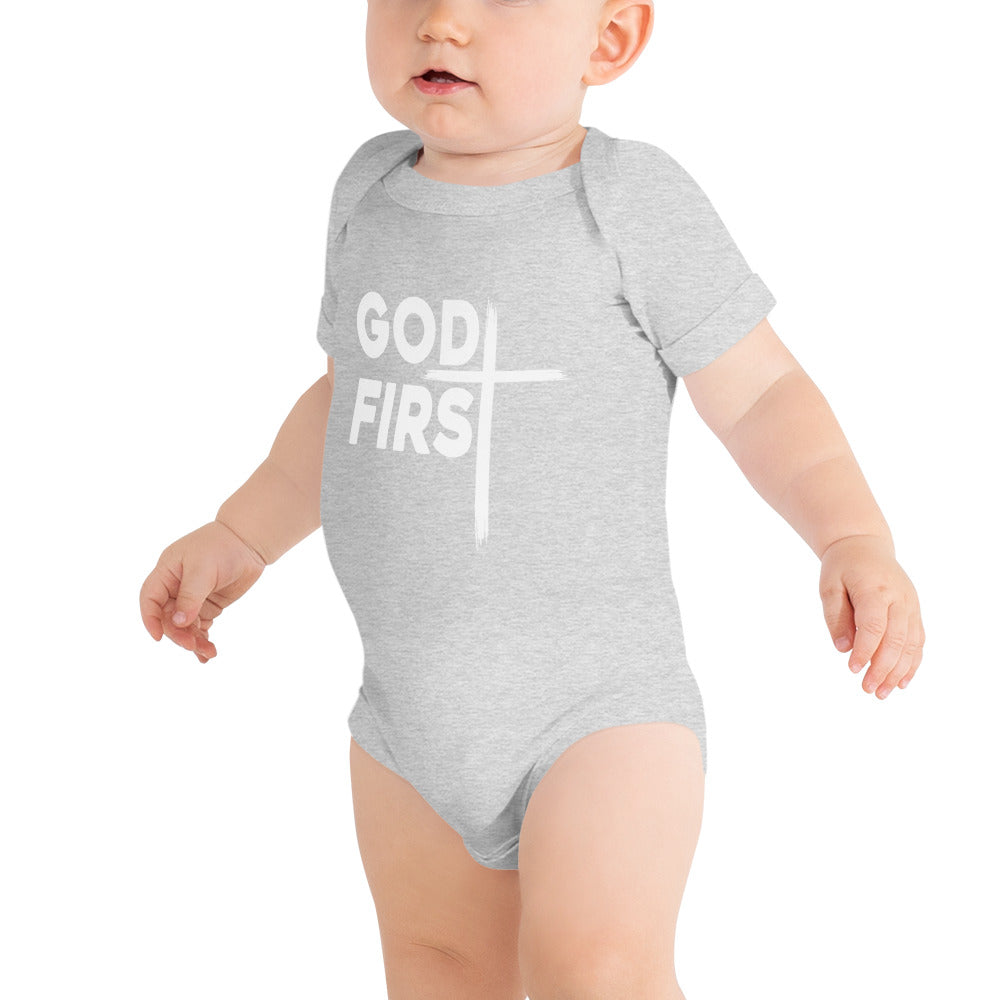 F&H God First Baby Short Sleeve One Piece