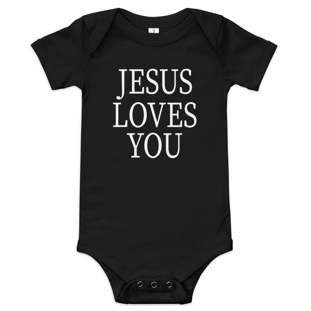 F&H Jesus Loves You Baby short sleeve one piece