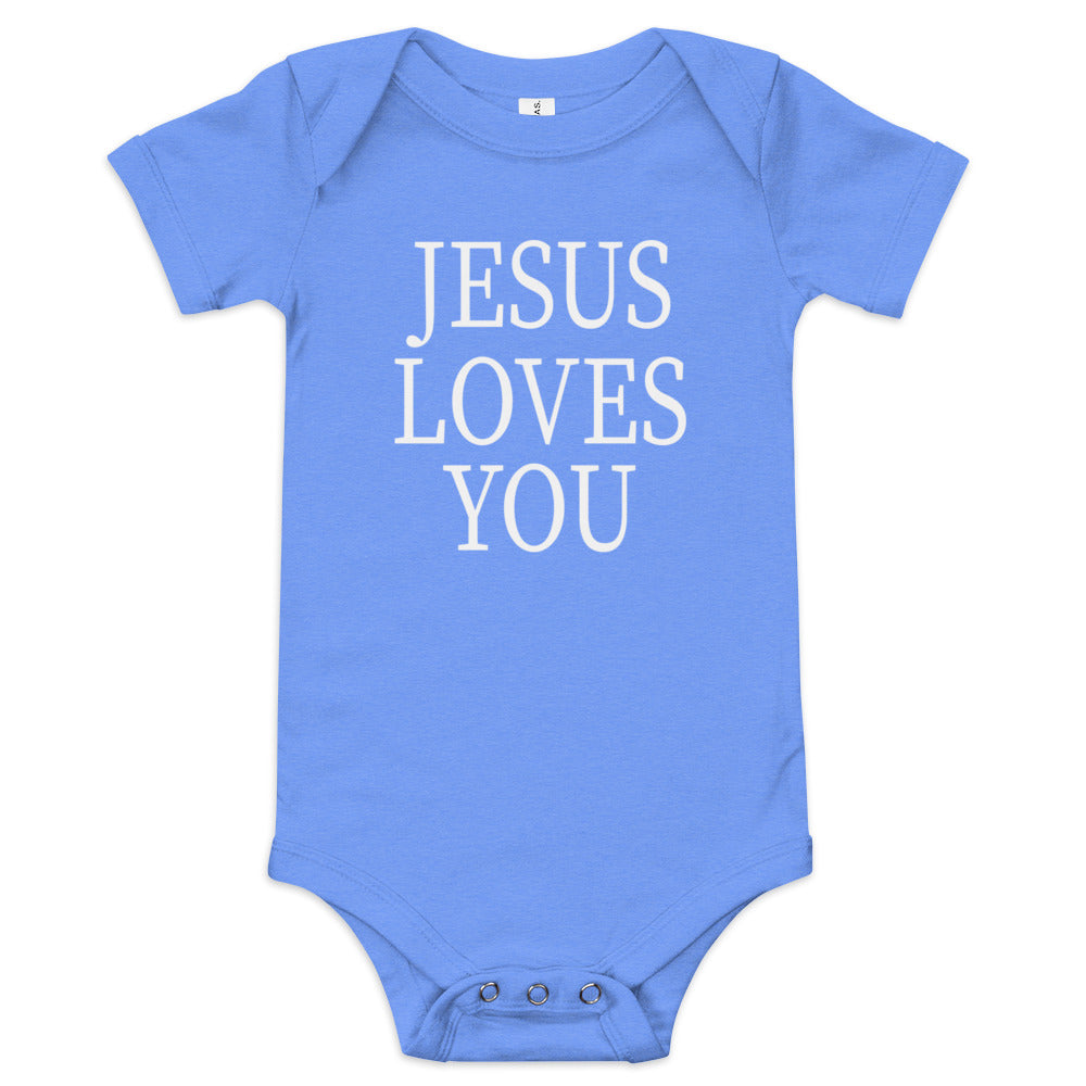 F&H Jesus Loves You Baby short sleeve one piece