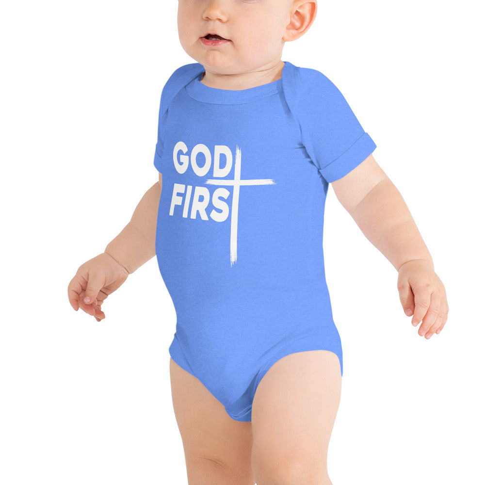 F&H God First Baby Short Sleeve One Piece