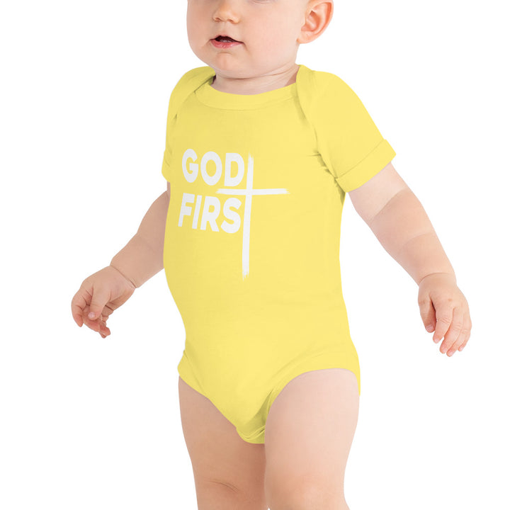 F&H God First Baby Short Sleeve One Piece
