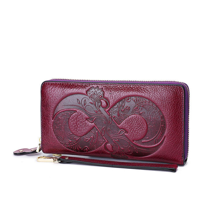 Genuine Leather Retro Cowhide Casual Womans Wallet