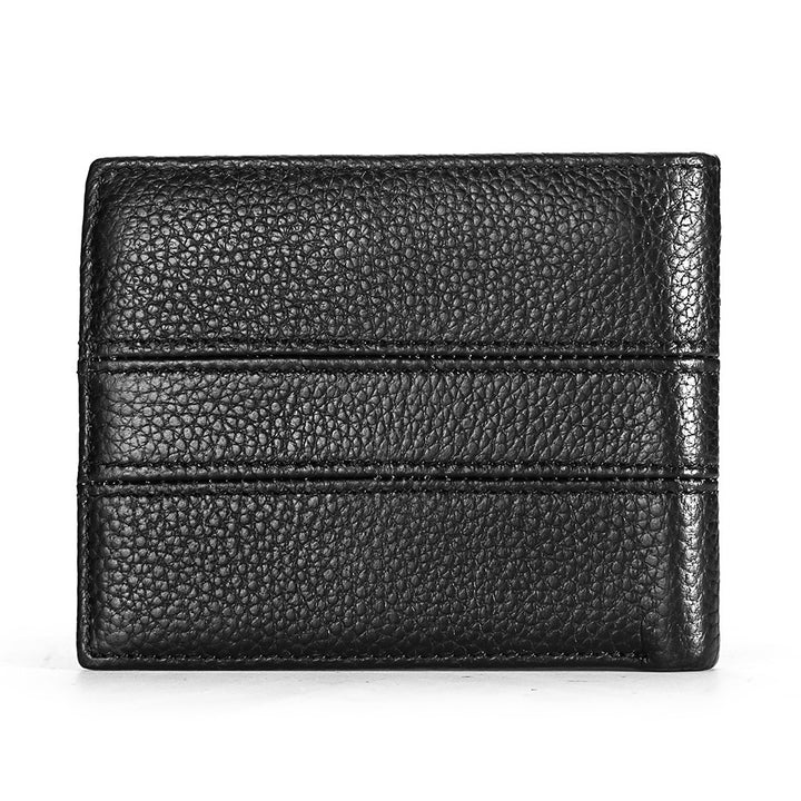 Mens Retro Leather 2 Fold Wallet