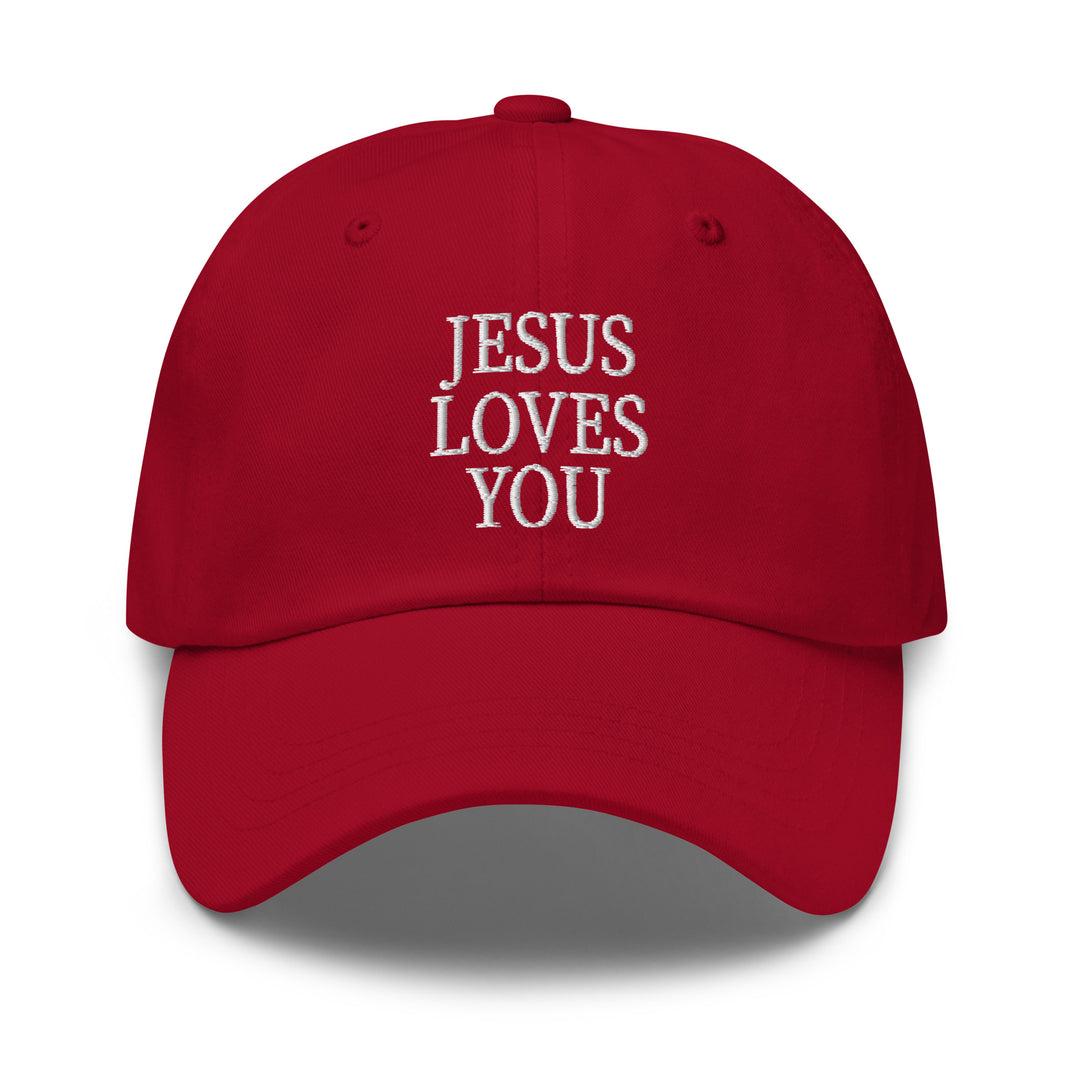 F&H Jesus Loves You Embroidered Baseball Hat