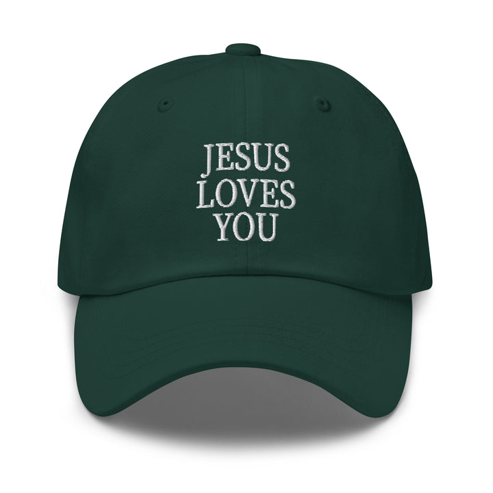 F&H Jesus Loves You Embroidered Baseball Hat