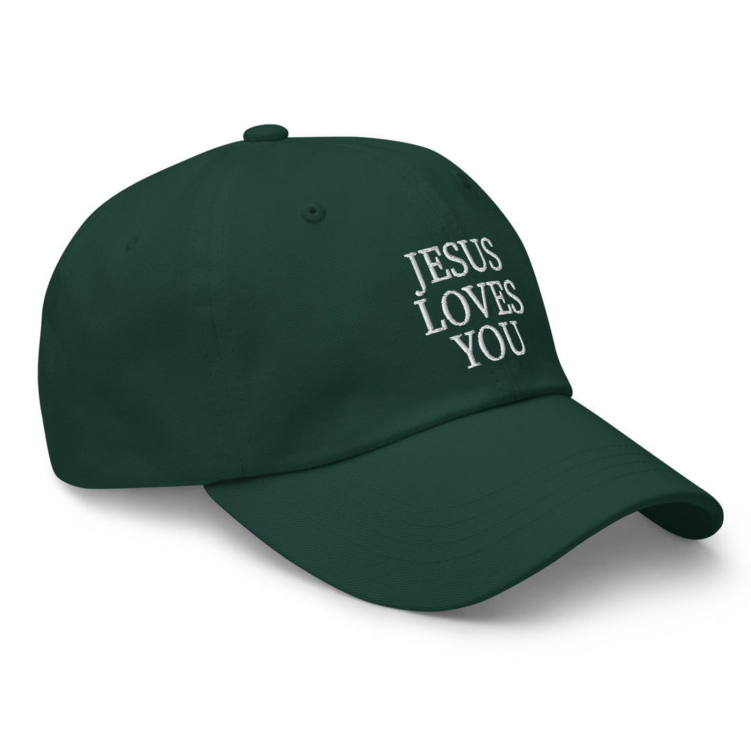 F&H Jesus Loves You Embroidered Baseball Hat