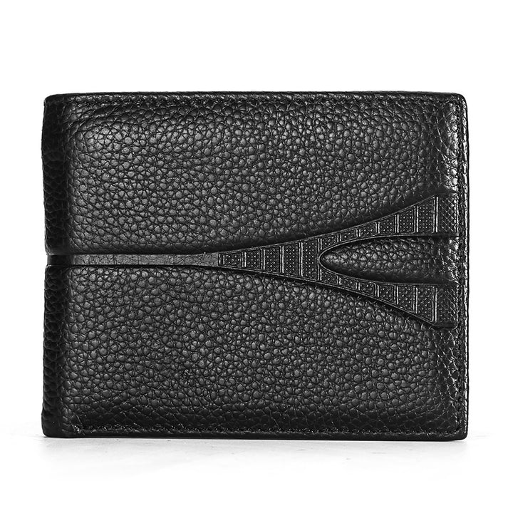 Mens Retro Leather 2 Fold Wallet