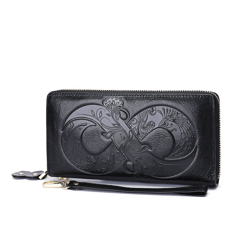 Genuine Leather Retro Cowhide Casual Womans Wallet
